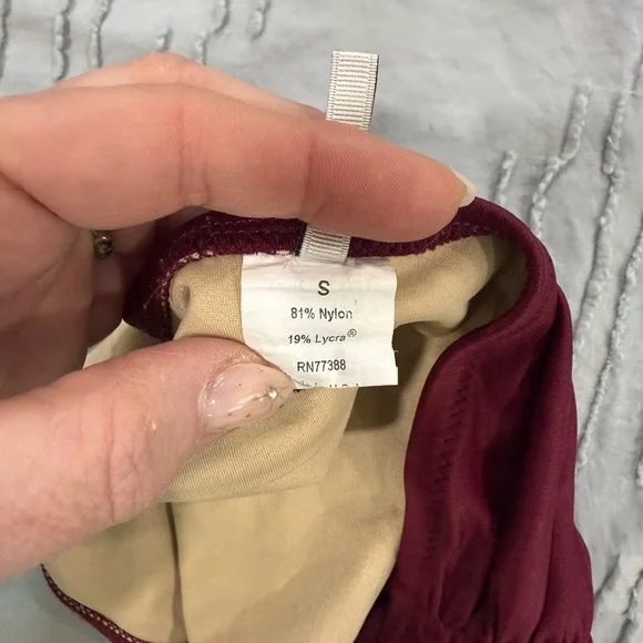 JCREW Women's Burgundy Bikini Set Small - Picture 6 of 10